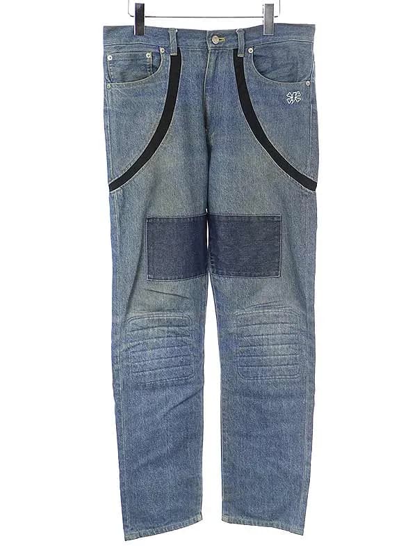 UNDERCOVER アンダーカバー 2001SS 初期 パッチワークデザインストレートデニムパンツ