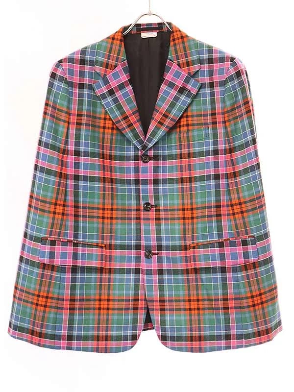 COMME des GARCONS コム デギャルソンオムプリュス 23AW マドラスチェックポンチョジャケット