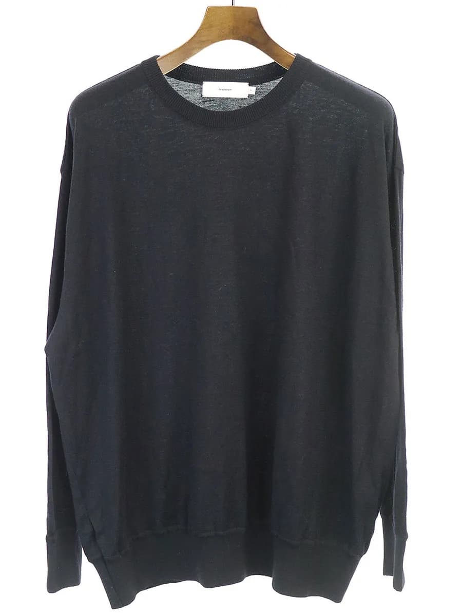 Graphpaper グラフペーパー Washable Wool Big Crew Neck Tee ウールニットセーター