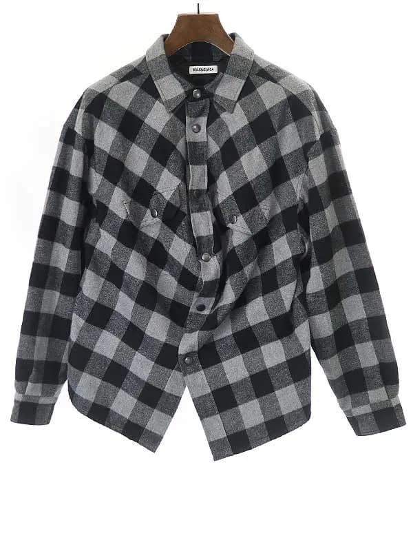 BALENCIAGA バレンシアガ 20SS SWING CANADIAN SHIRT スウィングチェックシャツ