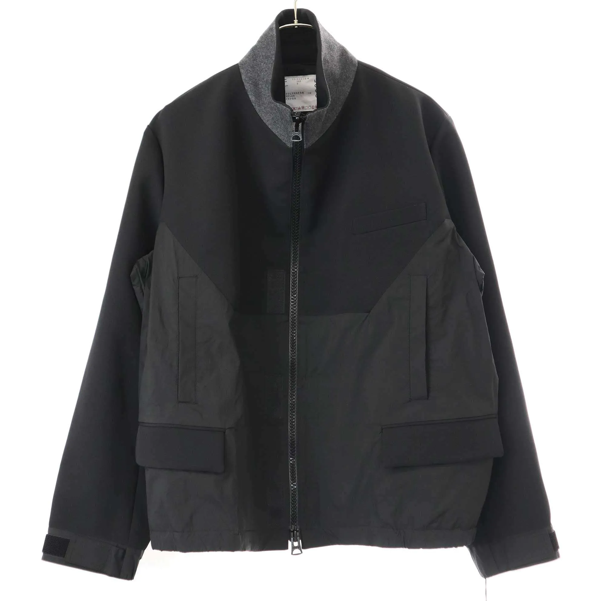 sacai サカイ 25SS Matelasse Twill Mix Jacket ミックスジップアップジャケット 25-03635M