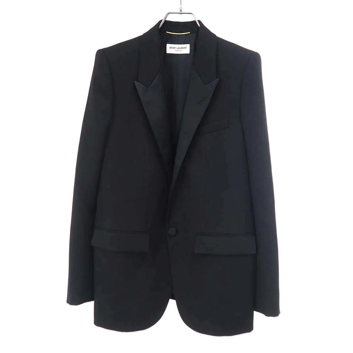 SAINT LAURENT サンローラン パリ アイコニック サテンラペル スモーキングタキシードジャケット 517741 Y399W