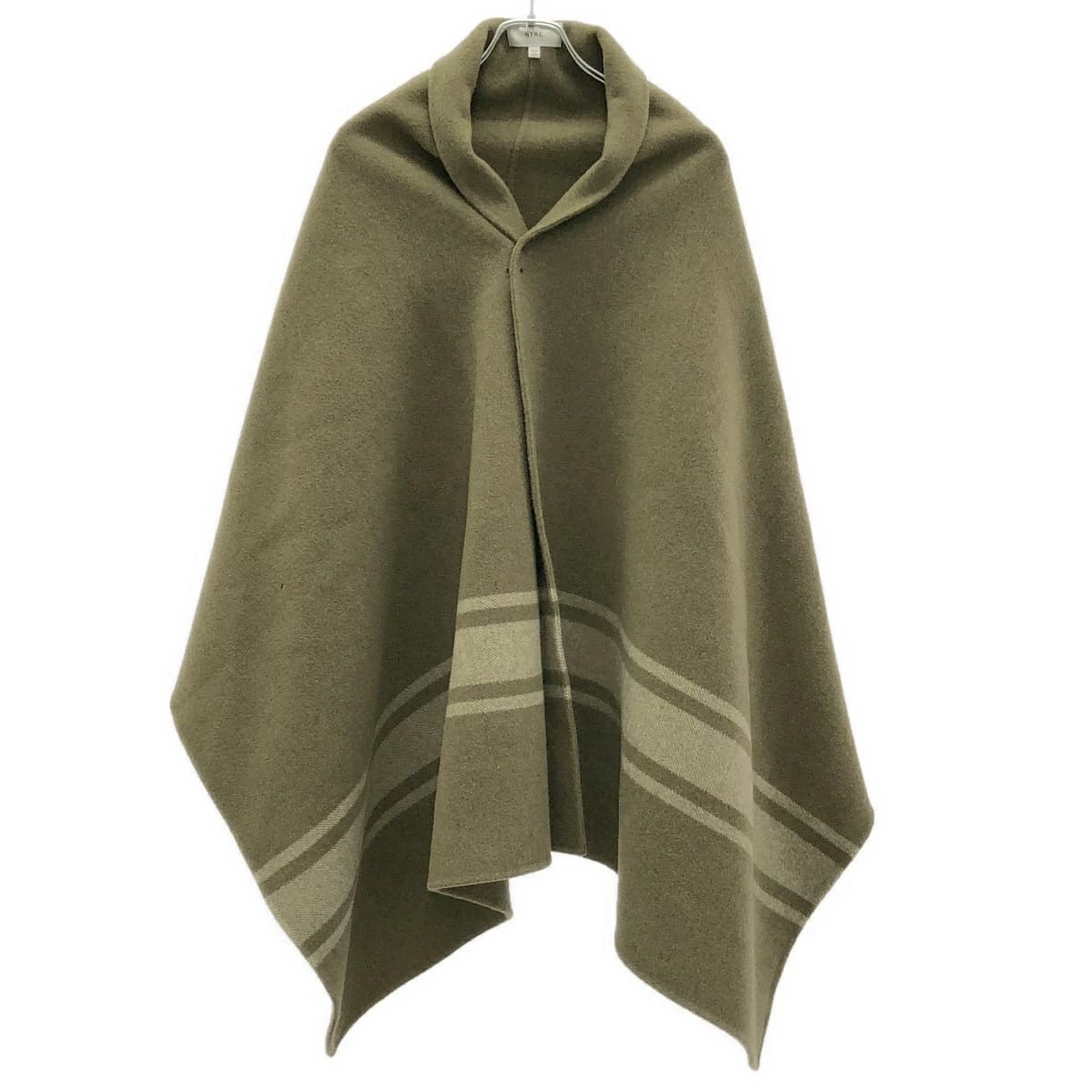 HYKE ハイク 19AW DOUBLE FACE CAPE ウールダブルフェイスケープ ポンチョ