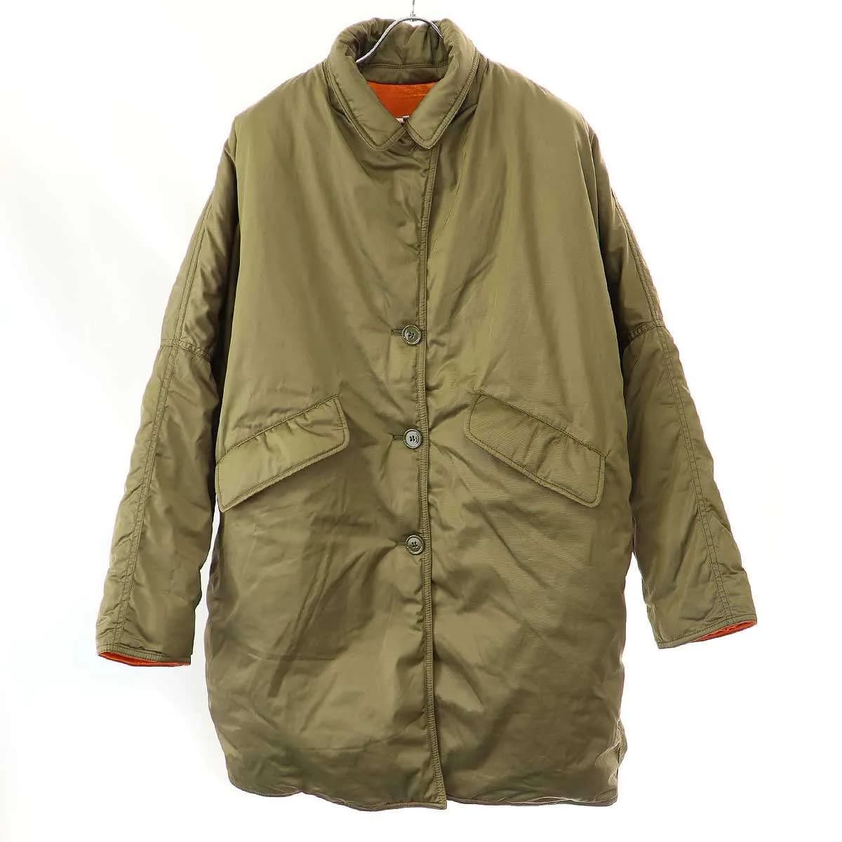 MM6 エムエムシックス 22AW BUTTONED UP PADDED JACKET パデットロングジャケット S52AA0136