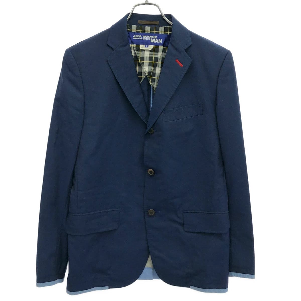 JUNYA WATANABE ジュンヤワタナベ コムデギャルソンマン 13SS ウール3Bジャケット&スラックスパンツ セットアップスーツ WK-J015/WK-P015 ネイビー S