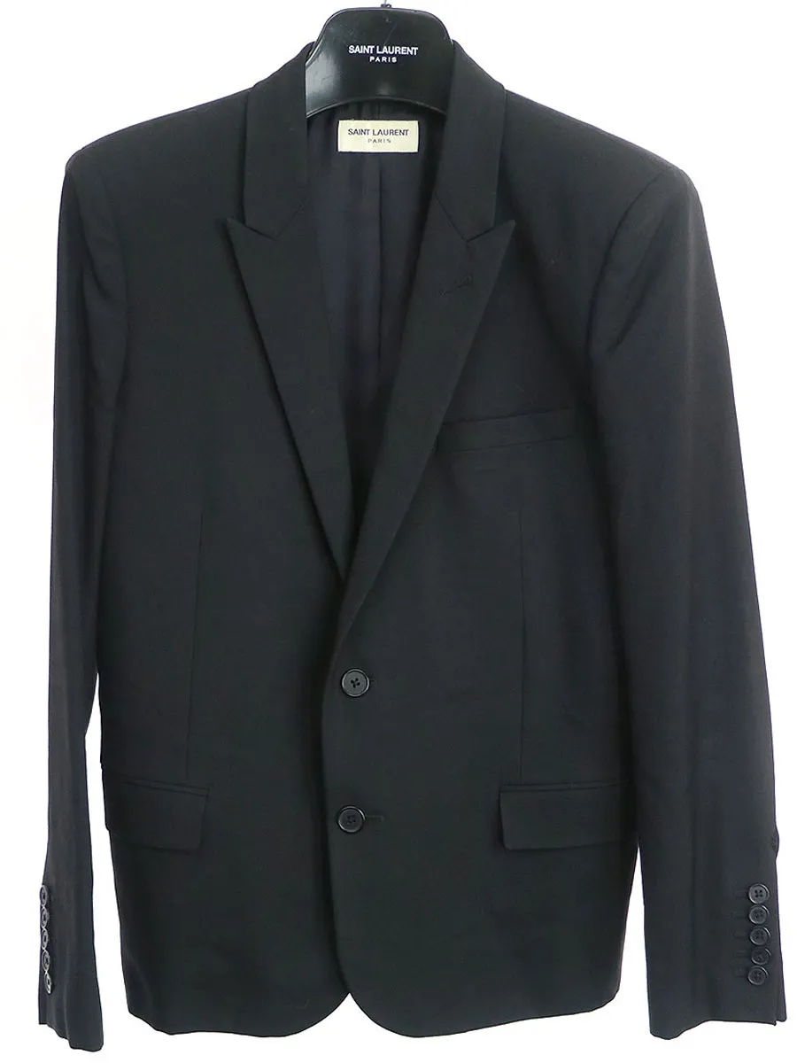 SAINT LAURENT サンローラン パリ 13AW ピークドラペル2Bウールジャケット