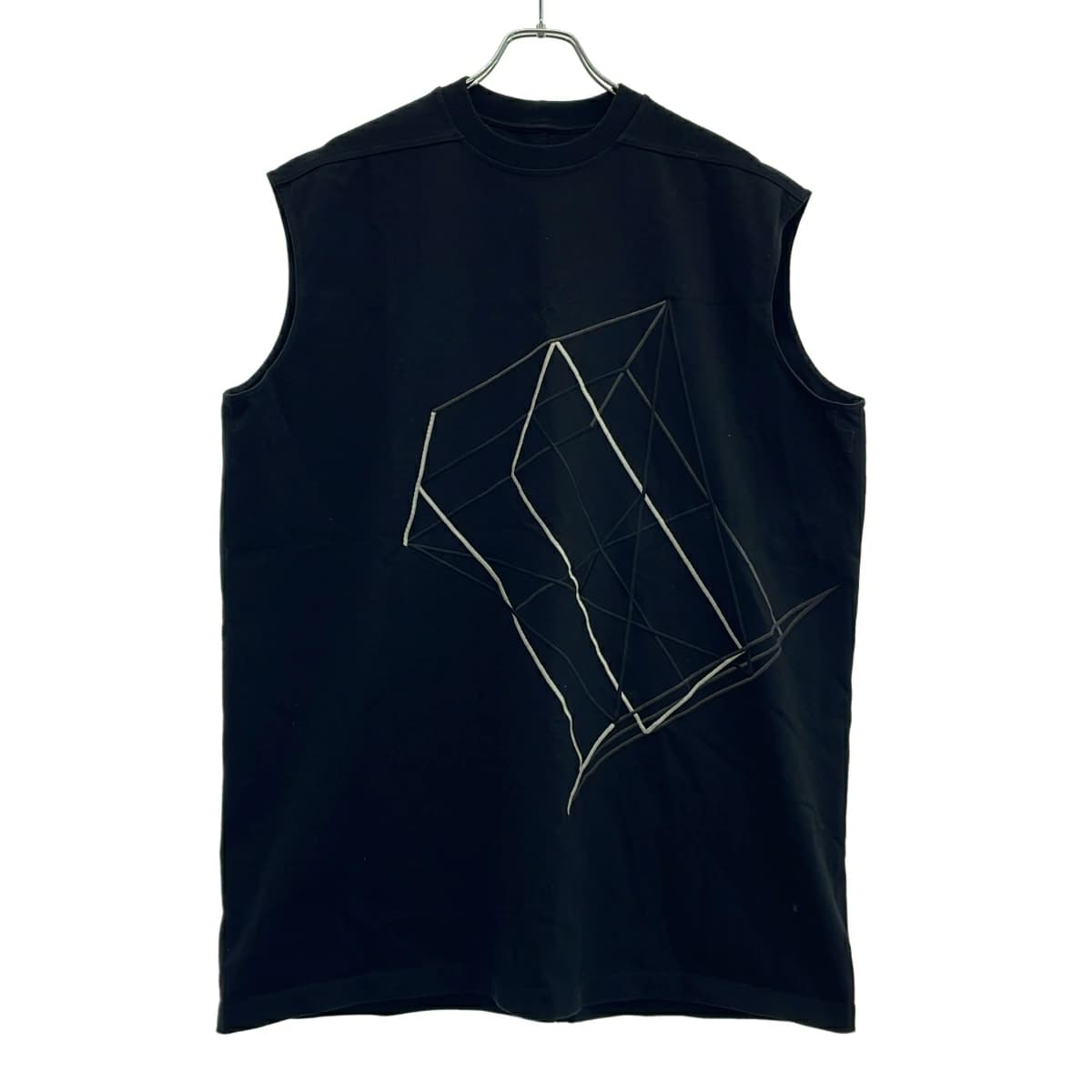 Rick Owens リックオウエンス 19SS エンブロイダリーノースリーブビッグTシャツ RU19S2180-BAEM3