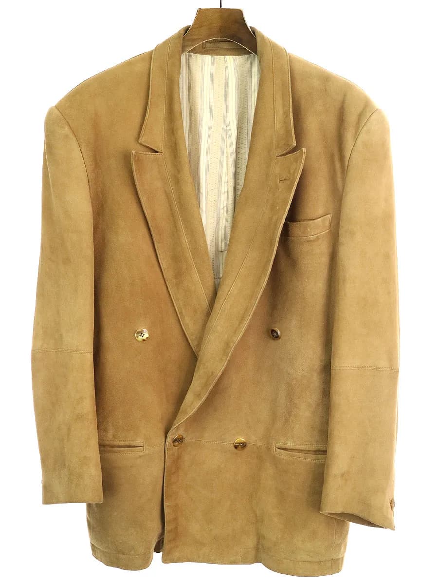 Borsalino ボルサリーノ シープスエードレザーダブルジャケット
