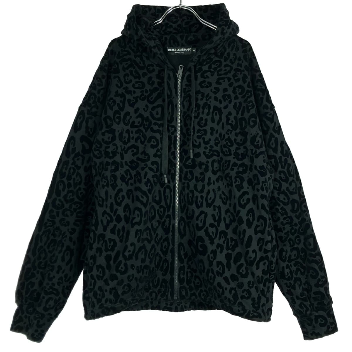 DOLCE&GABBANA ドルチェ&ガッバーナ 21AW フロッキーレオパードジップアップパーカー G9VG3Z/G7YTH
