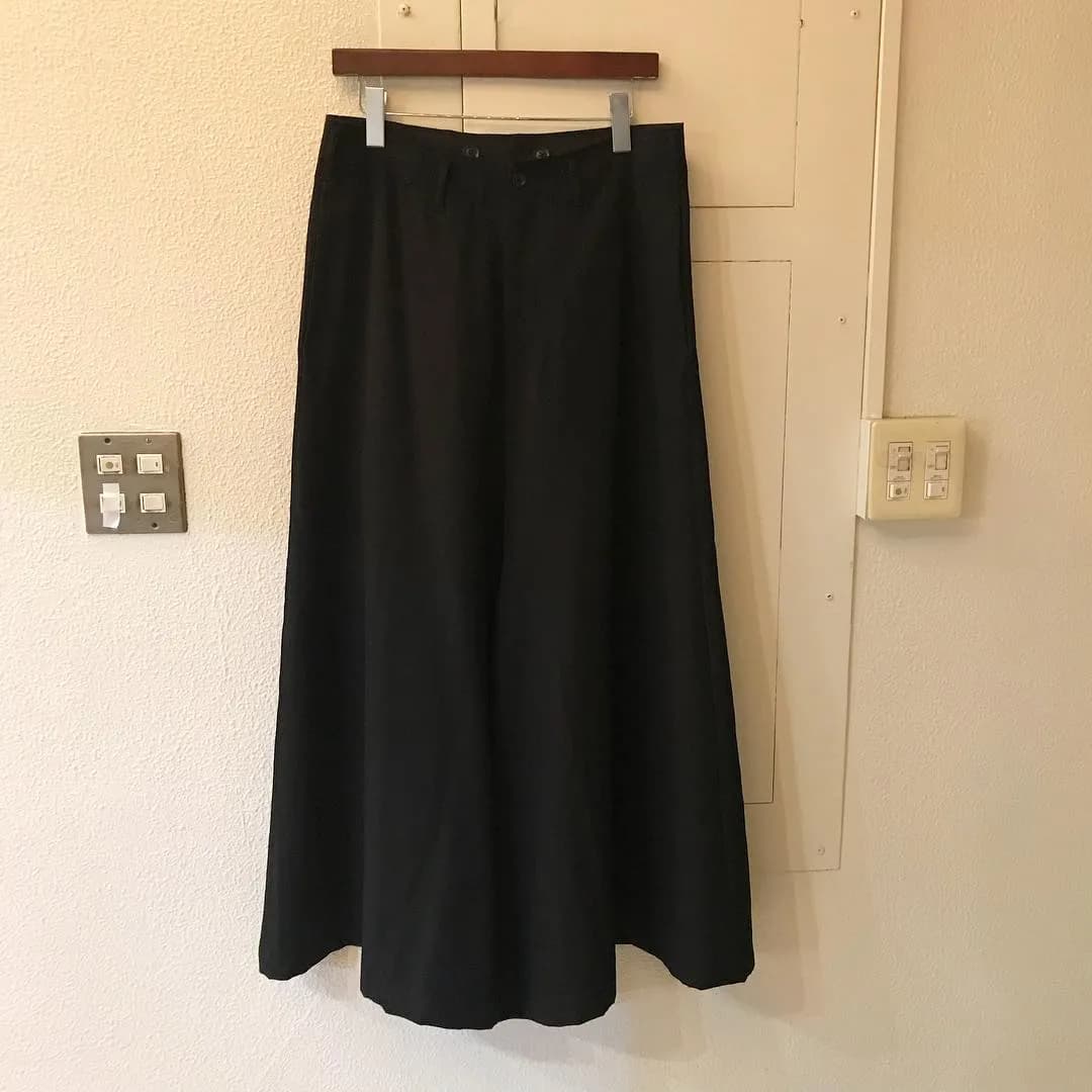 Yohji Yamamoto Yohji Yamamoto POUR HOMME 18AW ウールギャバジンフレアワイドパンツ