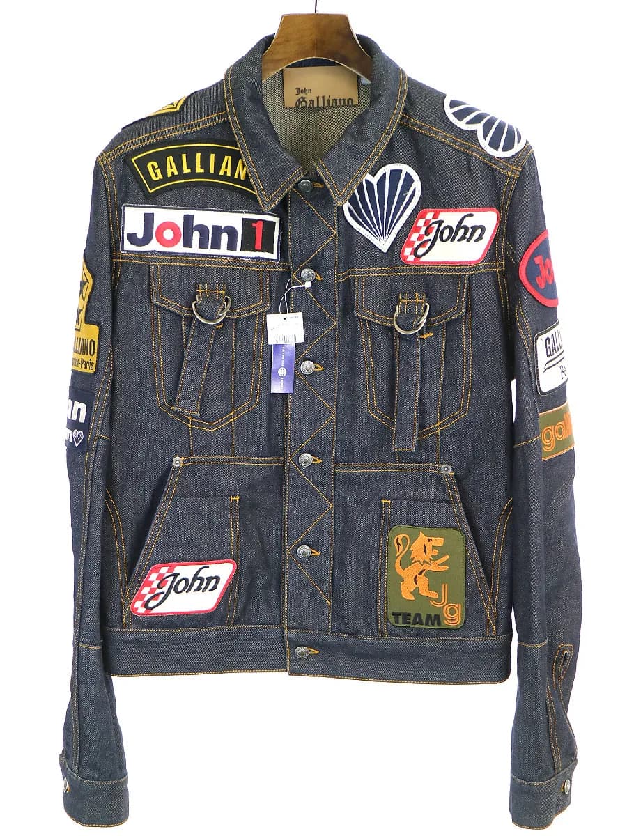 John Galliano ジョンガリアーノ ワッペン付きデニムジャケット