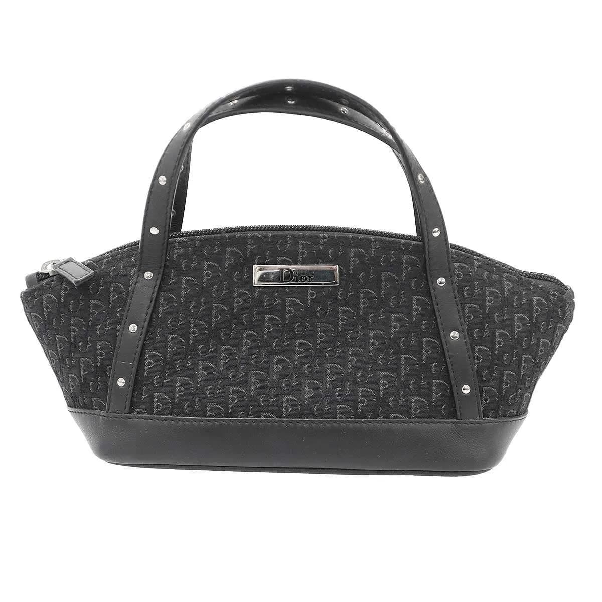 Christian Dior クリスチャンディオール トロッター キャンバス ミニハンドバッグポーチ