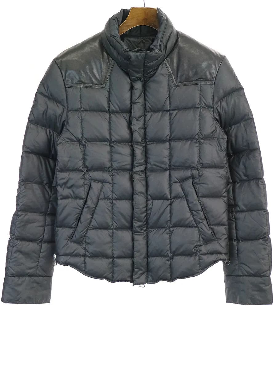 BALMAIN HOMME バルマン オム 10AW レザー切替ダウンジャケット