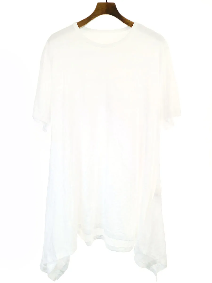 Yohji Yamamoto グラウンド ワイ 19SS モダール天竺ドレープ半袖カットソー