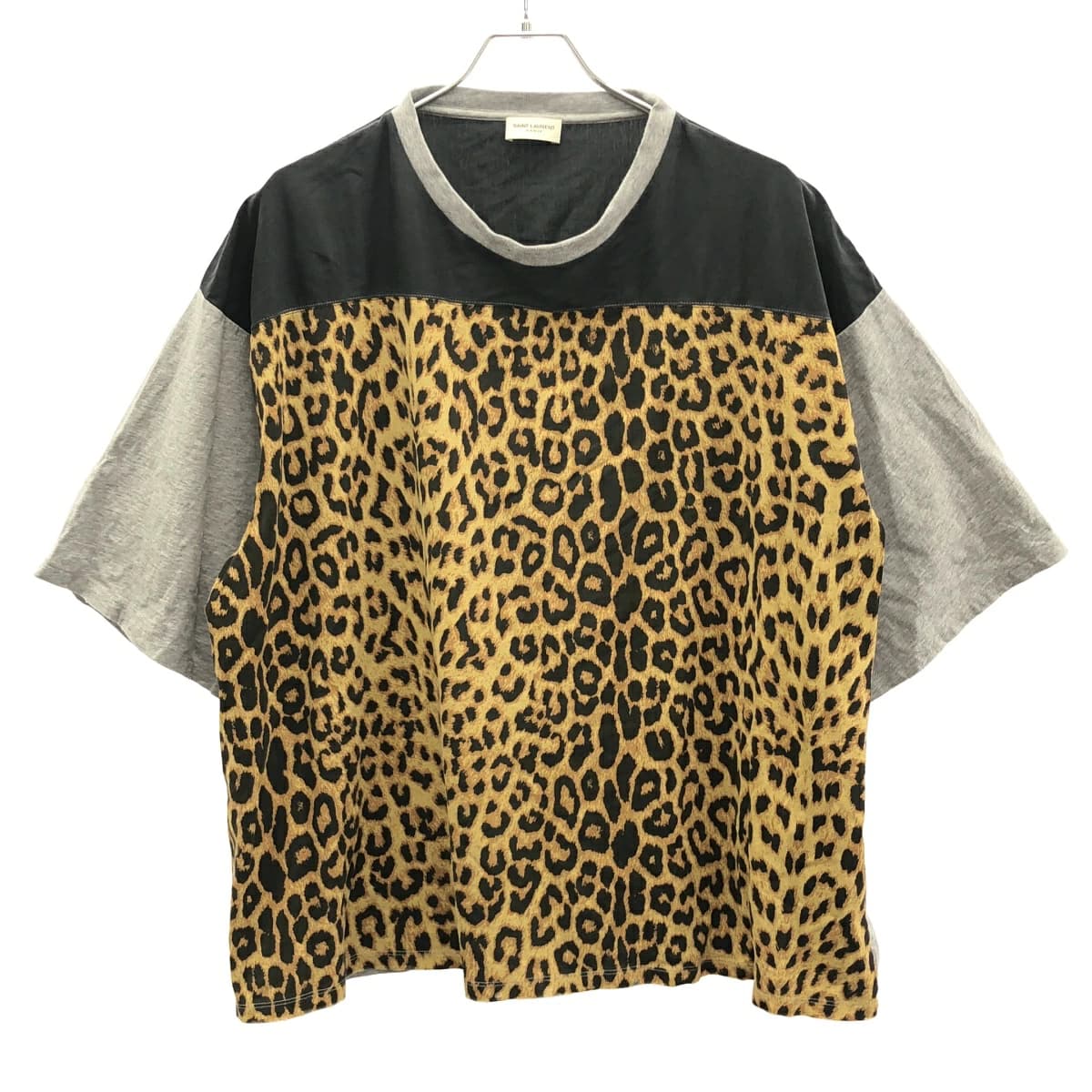 SAINT LAURENT サンローラン パリ 16SS ダメージレオパードTシャツ 412452 Y2RD1