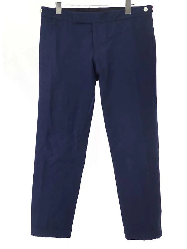 THOM BROWNE トムブラウン コットンスラックスパンツ