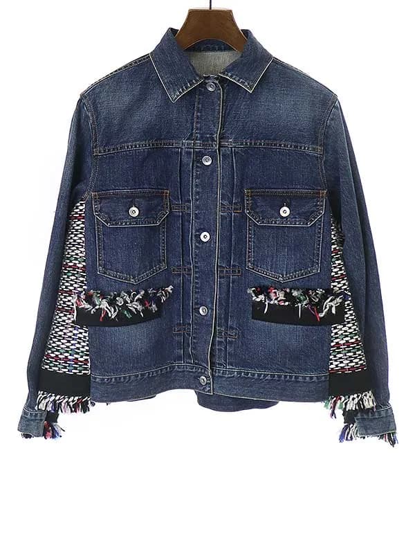 sacai サカイ 21SS Tweed x Denim Blouson ツイードデニムジャケット