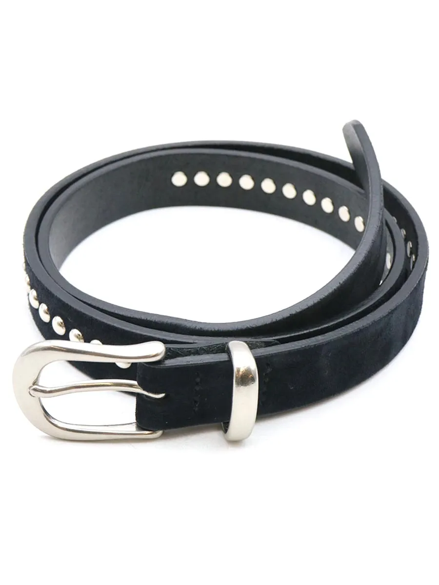 MINEDENIM マインデニム Suede Leather Studs Belt スウェードレザースタッズベルト