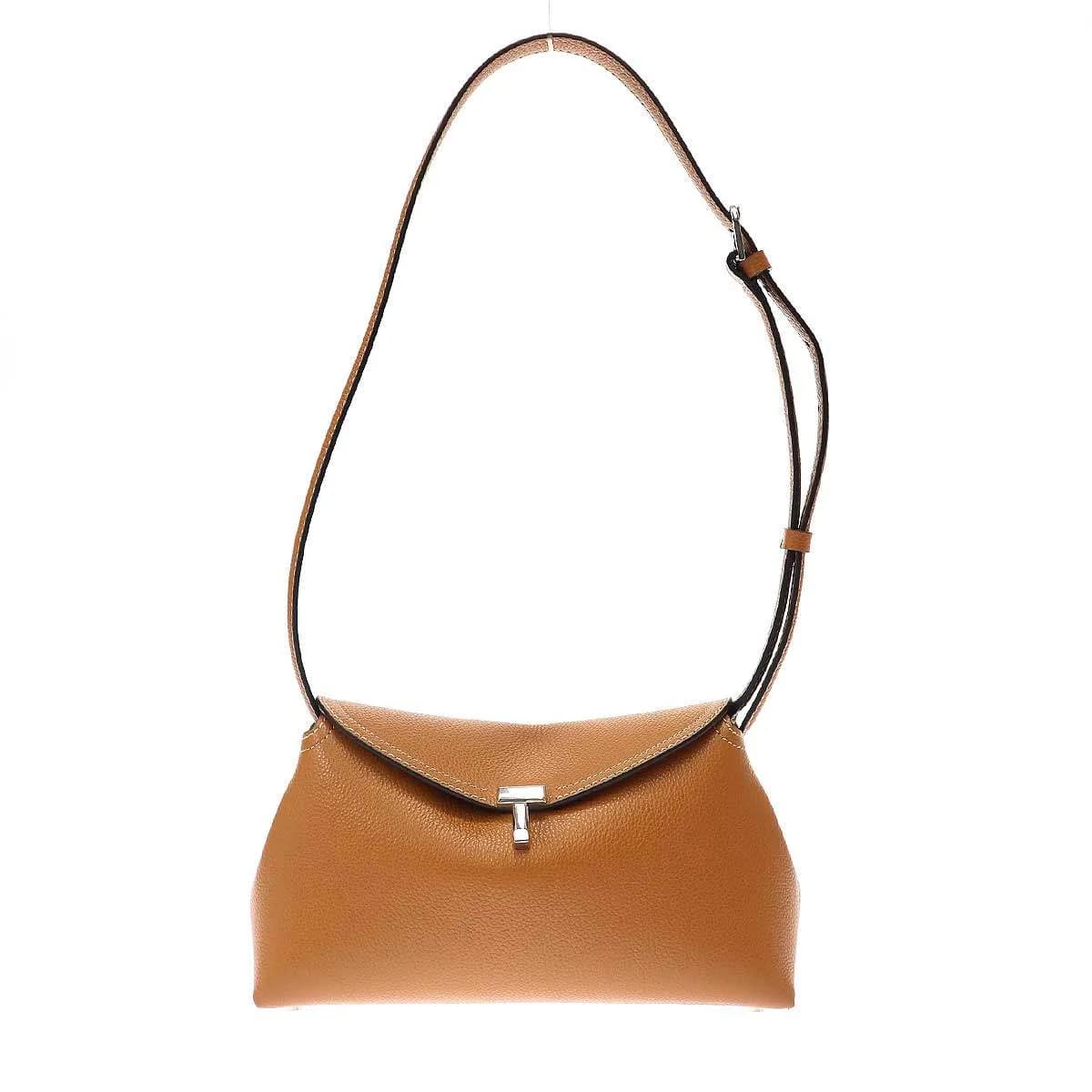 toteme トーテム T-LOCK CLUTCH TAN 105 ショルダーバッグ