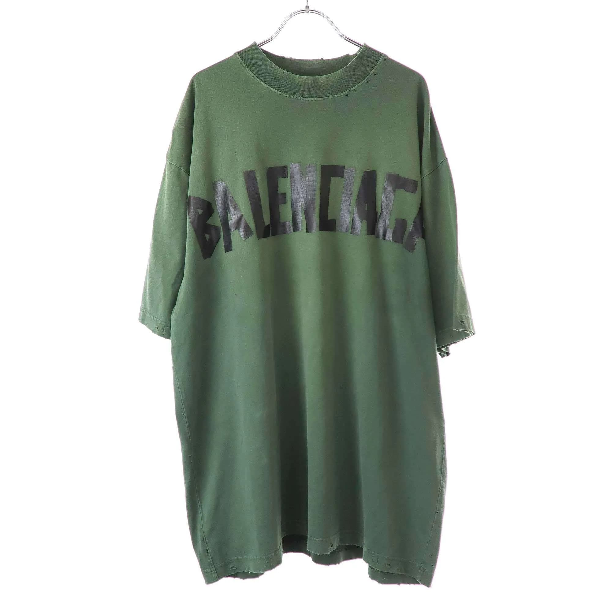BALENCIAGA バレンシアガ Tape Medium Fit T-Shirt テープロゴTシャツ