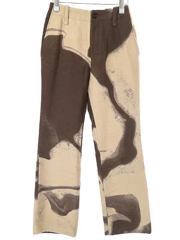 ISSEY MIYAKE イッセイミヤケ 21AW ジャガードストレートパンツ ブラウン 2