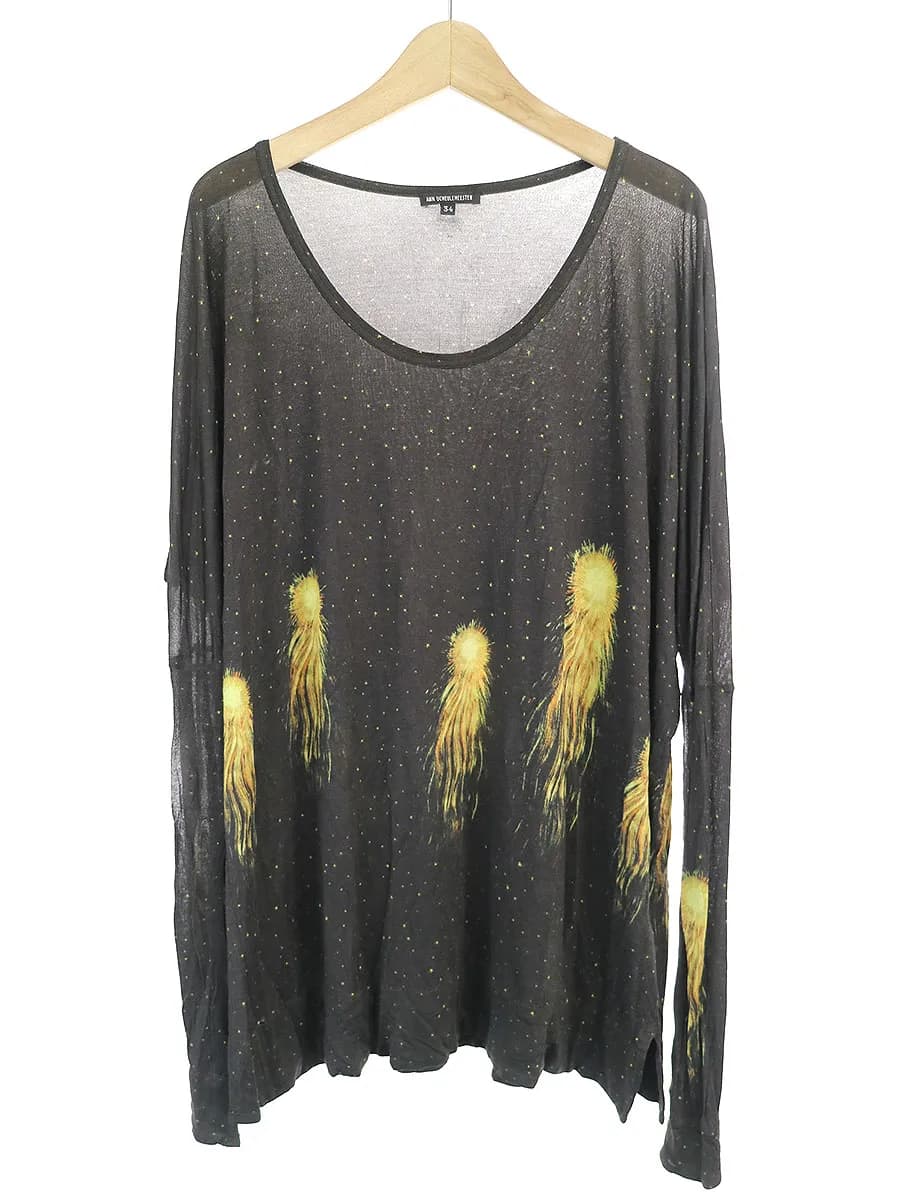 ANN DEMEULEMEESTER アンドゥムルメステール ギャラクシープリントカットソー