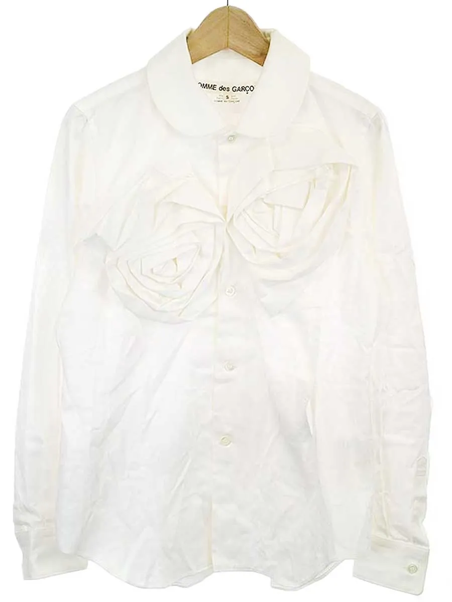 COMME des GARCONS コムデギャルソン 13AW 薔薇立体装飾シャツ