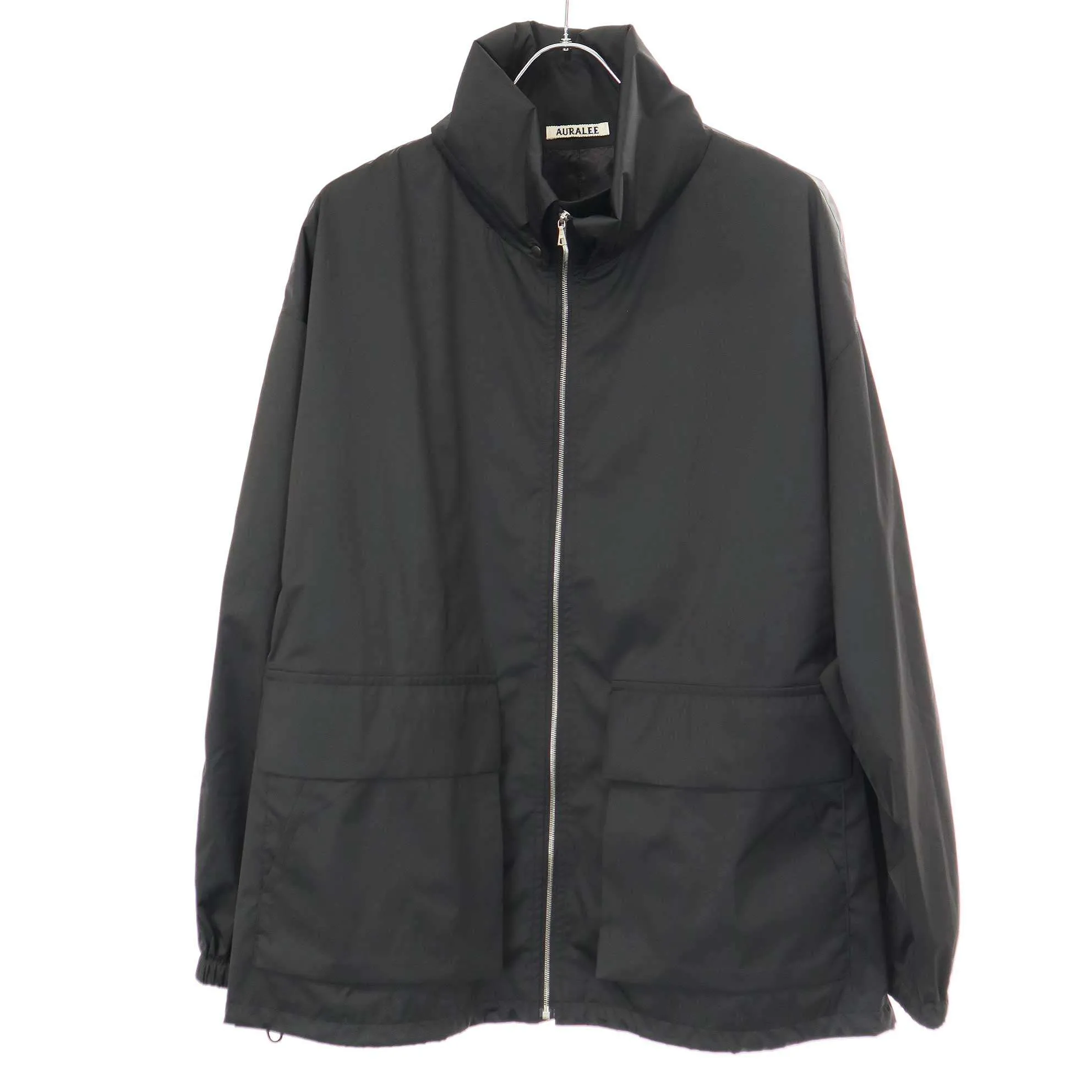 AURALEE オーラリー 24SS HARD TWIST POLYESTER SATIN LAMINATE ZIP BLOUSON ツイルポリエステルジャケット