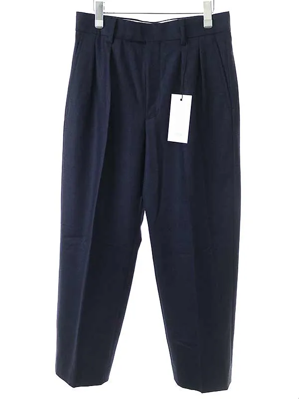 A.PRESSE ア プレッセ 23AW Wide Tapered Trousers ウールカシミヤテーパードトラウザーズパンツ 23AAP-04-06M