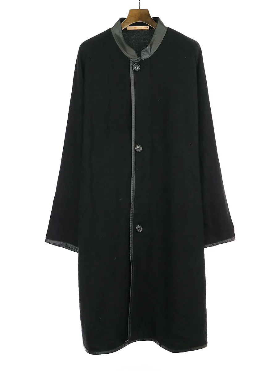 NICENESS ナイスネス 18AW BLONDIE アンゴラウールホースレザーリバーパイピングコート