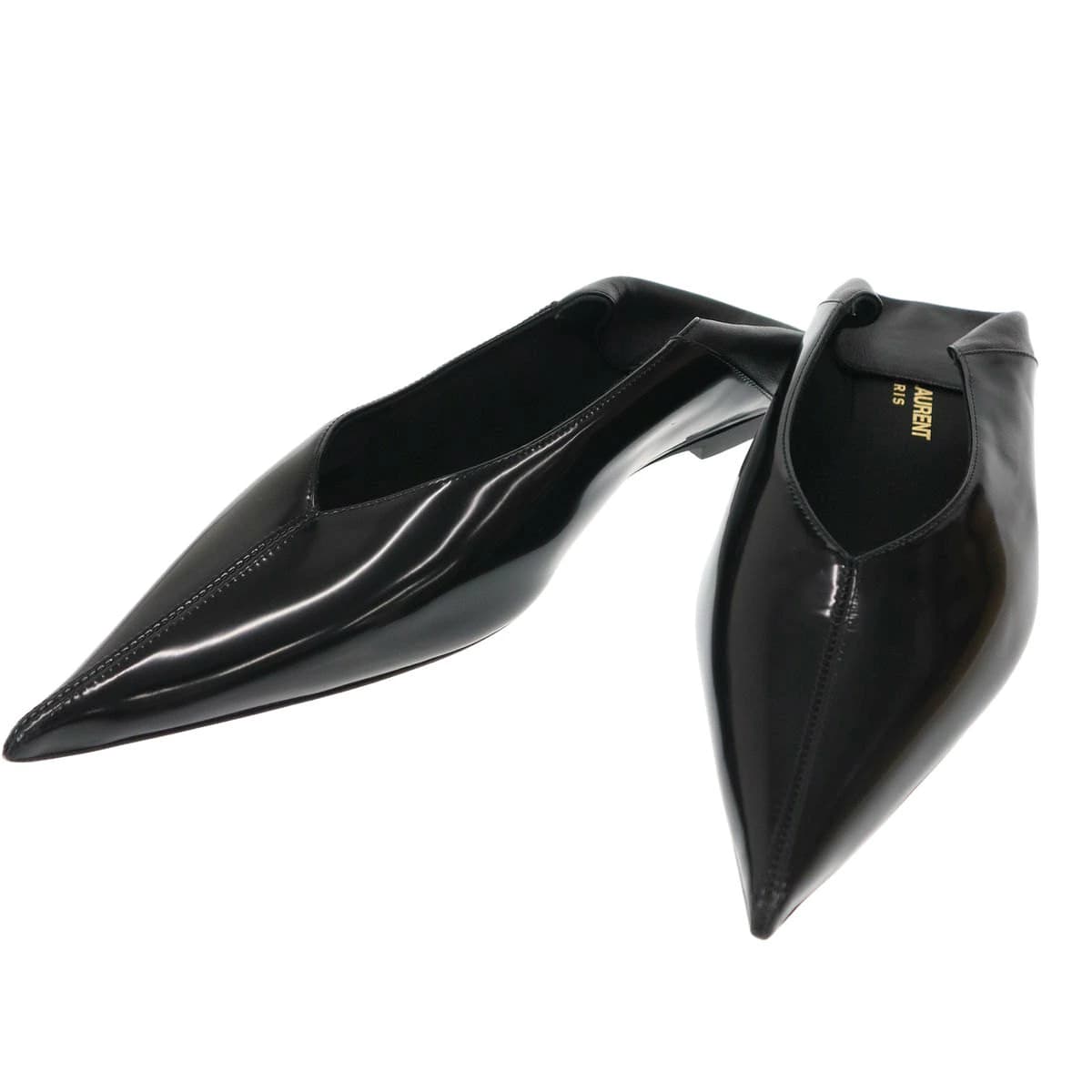 SAINT LAURENT サンローラン パリ ポインテッドトゥ ヌールスリッパ