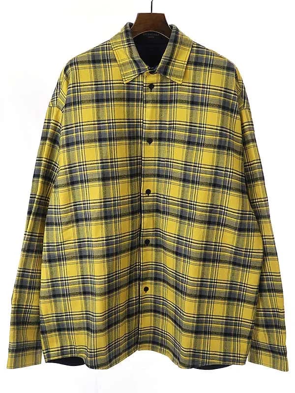 BALENCIAGA バレンシアガ 22AW REVERSIBLE SHIRT フランネルチェックリバーシブルオーバーサイズシャツ