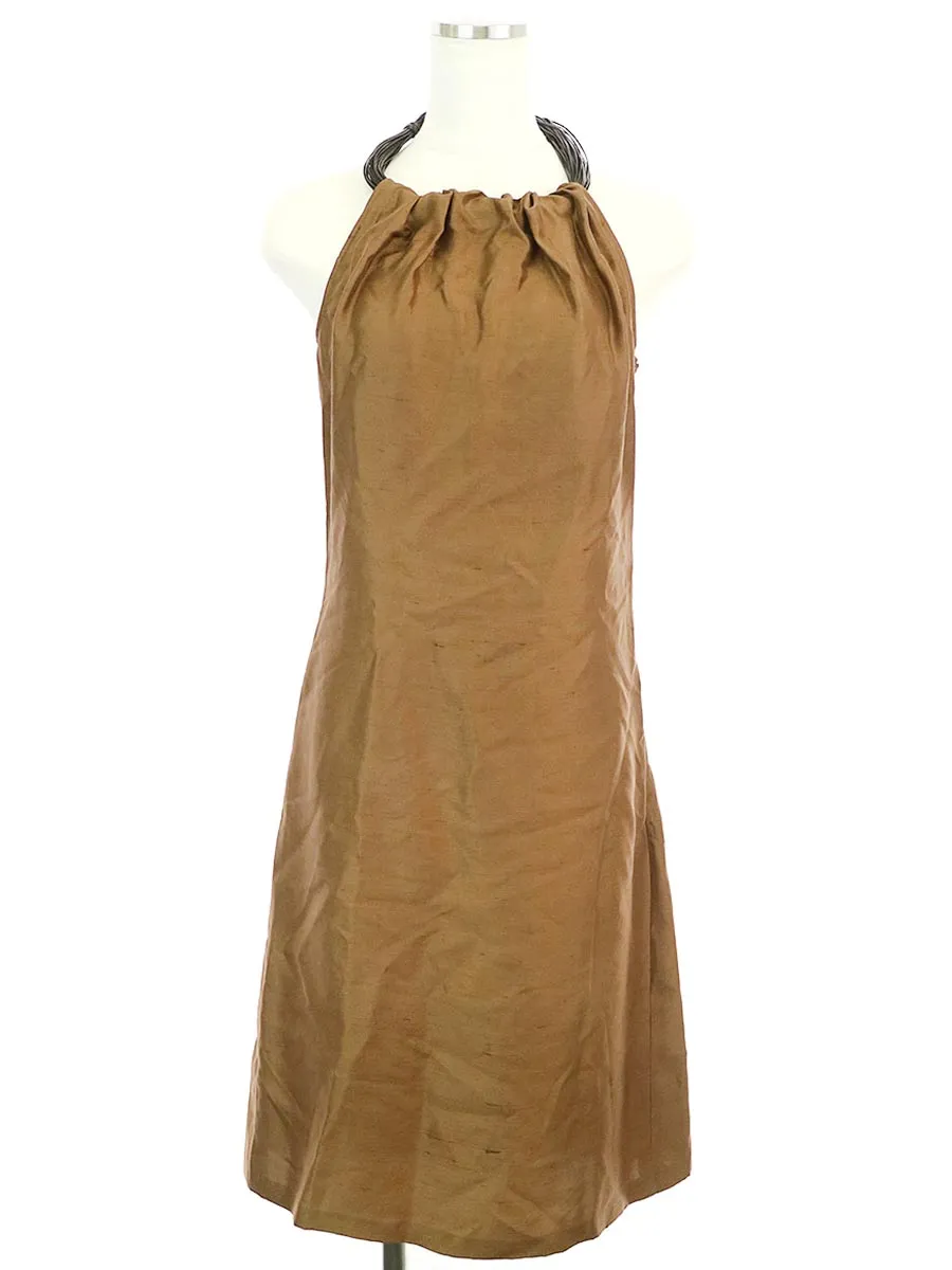 JIL SANDER ジルサンダー 02SS 多重コードホルターネックシルクワンピース