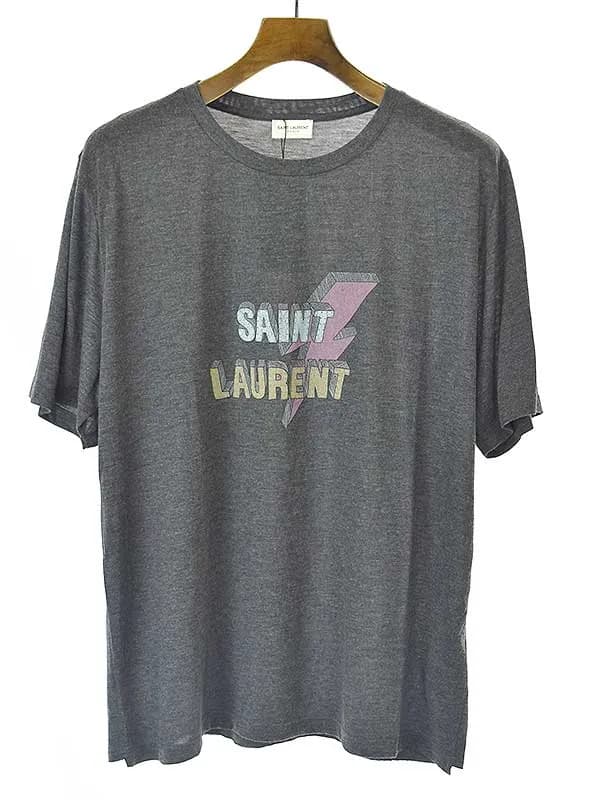 SAINT LAURENT サンローラン パリ 18SS ライトニングボルトロゴTシャツ