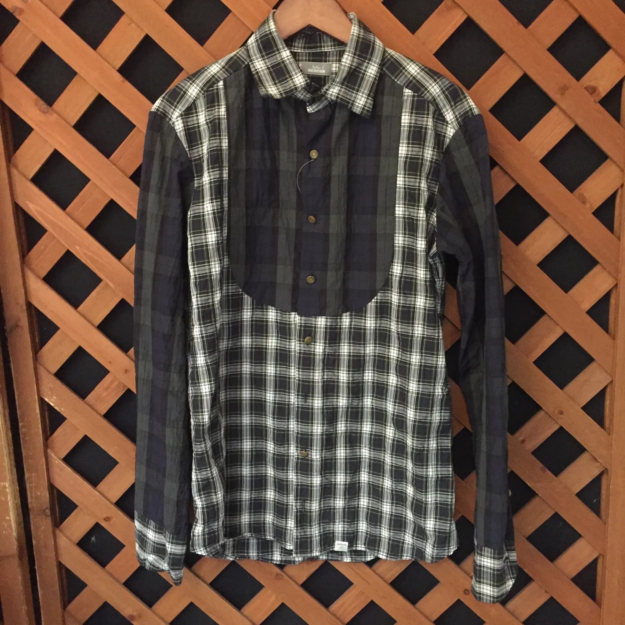 kolor kolor BEACON 16SS シャーリングチェックドレスシャツ 1