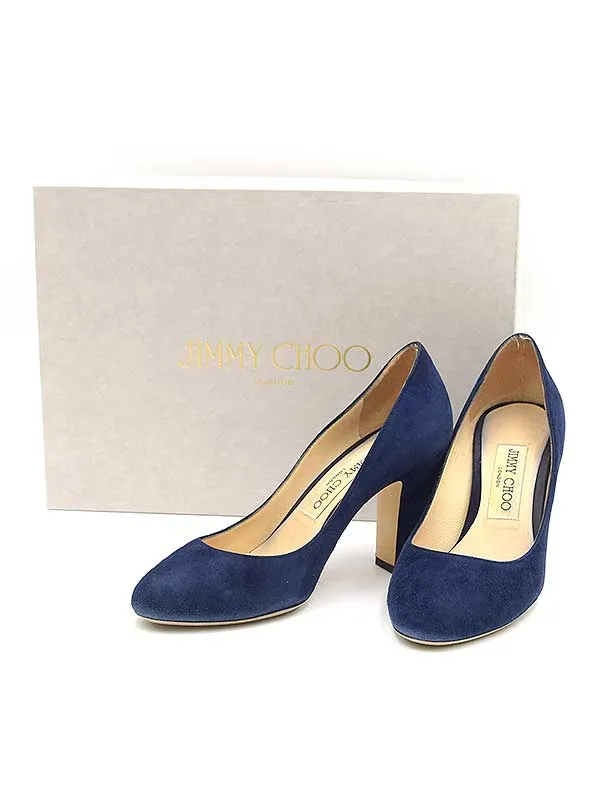 JIMMY CHOO ジミー チュウ BILLIE 85 チャンキーヒールスウェードパンプス