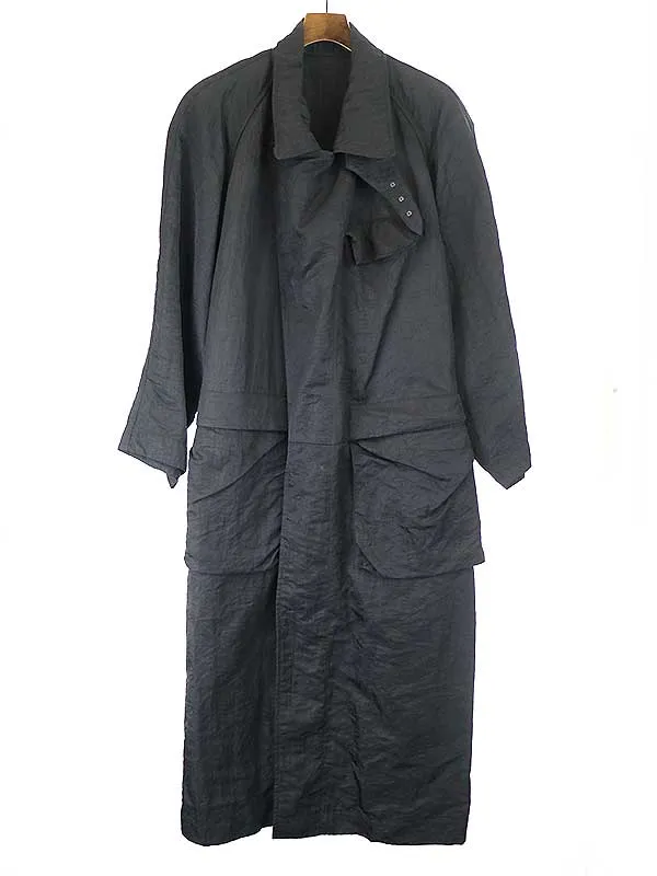 ISSEY MIYAKE イッセイミヤケ メン 80s 筆タグ ナイロンロングコート