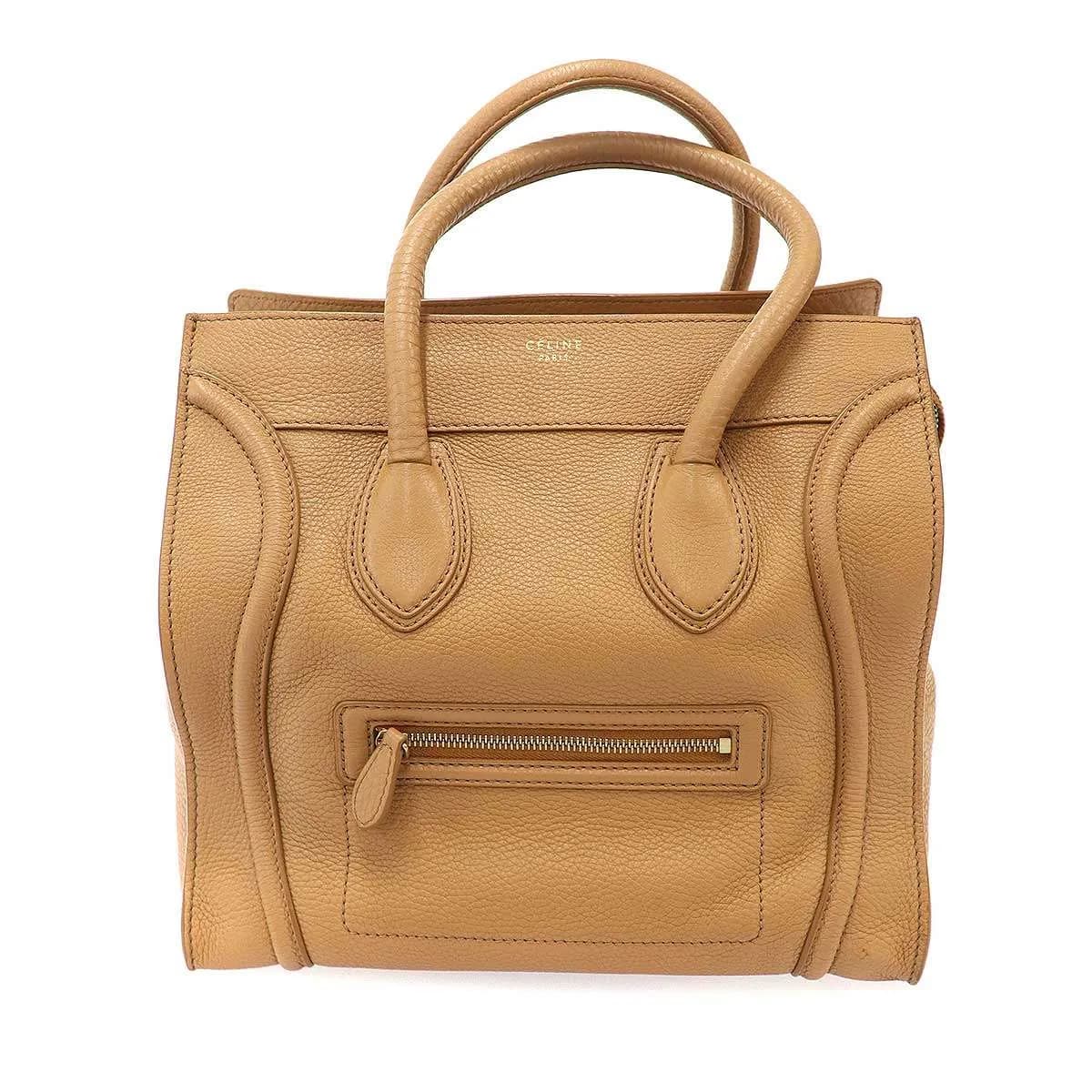 CELINE セリーヌ ラゲージ ミニショッパー レザートートバッグ