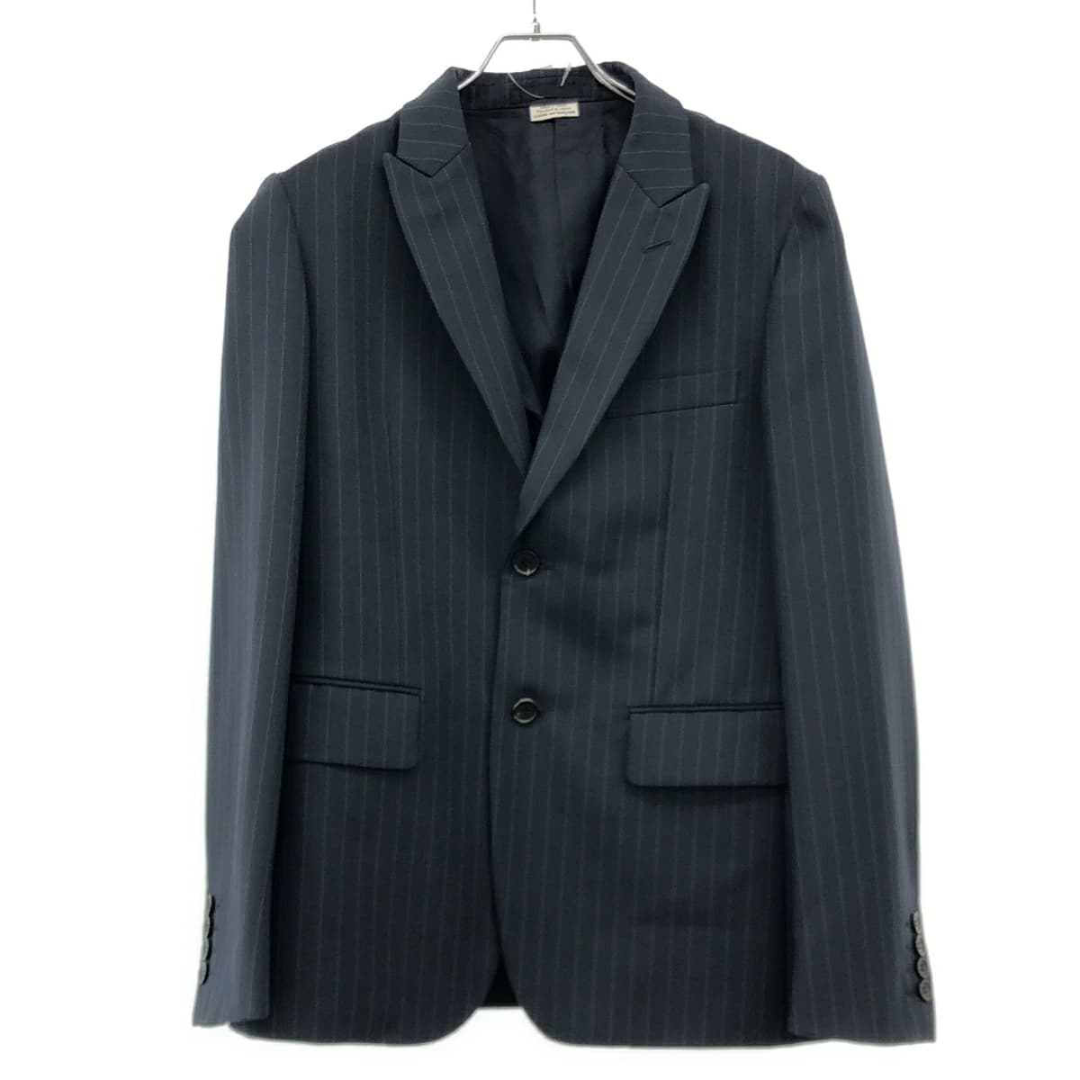 COMME des GARCONS コムデギャルソンオムドゥ 17SS ジレドッキングピンストライプセットアップスーツ DS-J022 DS-P021