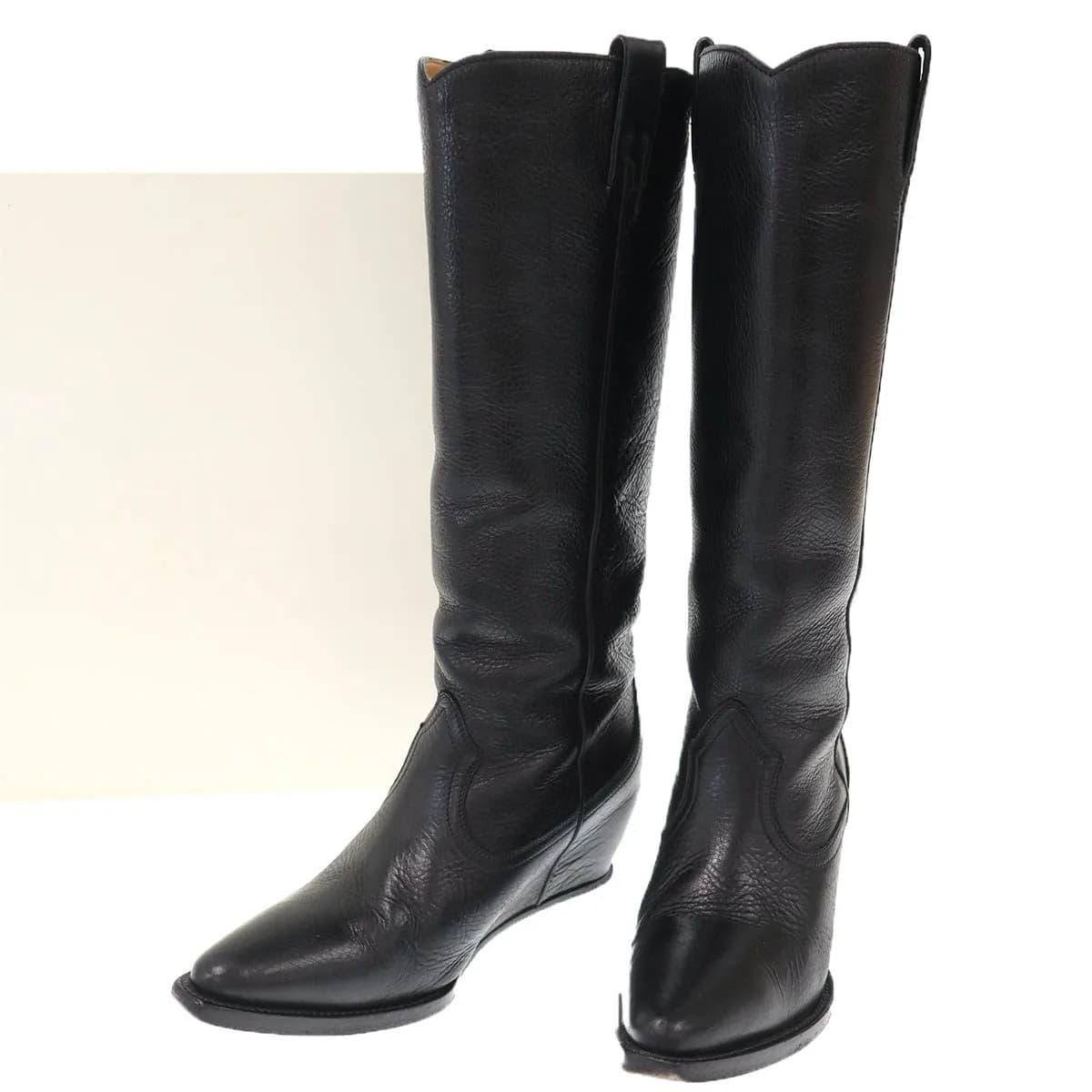 Maison Margiela メゾン マルタン マルジェラ 22 2007AW ウェッジソール ポインテッドトゥロングブーツ 38WW042