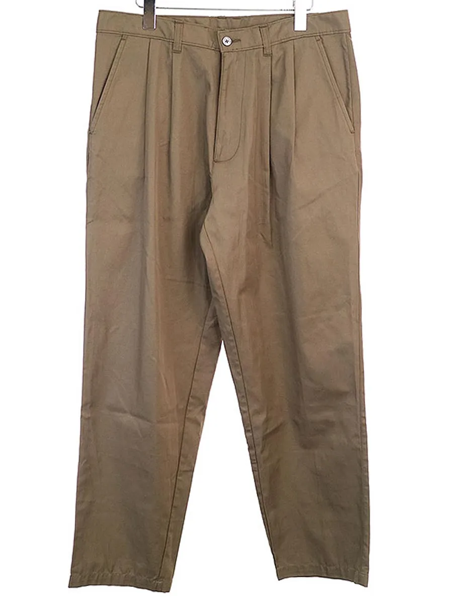E.Tautz イートウツ 18SS CORE PLEATED CHINO 2タックコットンワイドチノパンツ