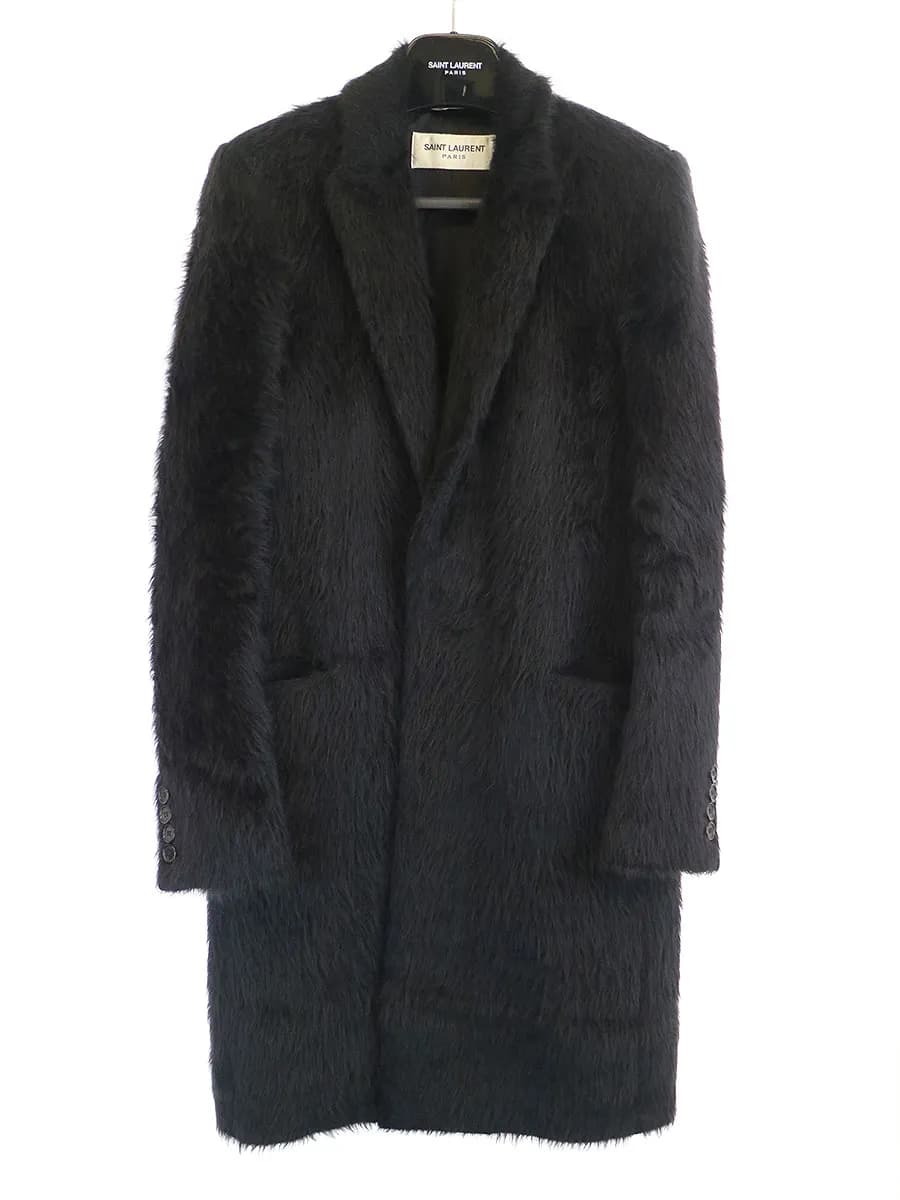 SAINT LAURENT サンローラン パリ 18AW LOOK16 アルパカファーチェスターコート