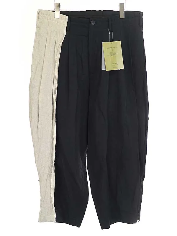 Yohji Yamamoto ヨウジヤマモト プールオム 22SS 生成切脇ファスナーパンツ