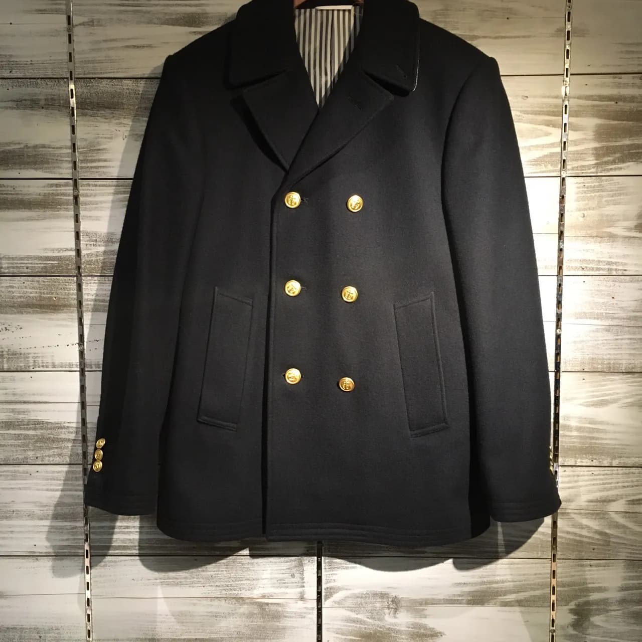 THOM BROWNE THOM BROWNE 12AW 金ボタンウールPコート