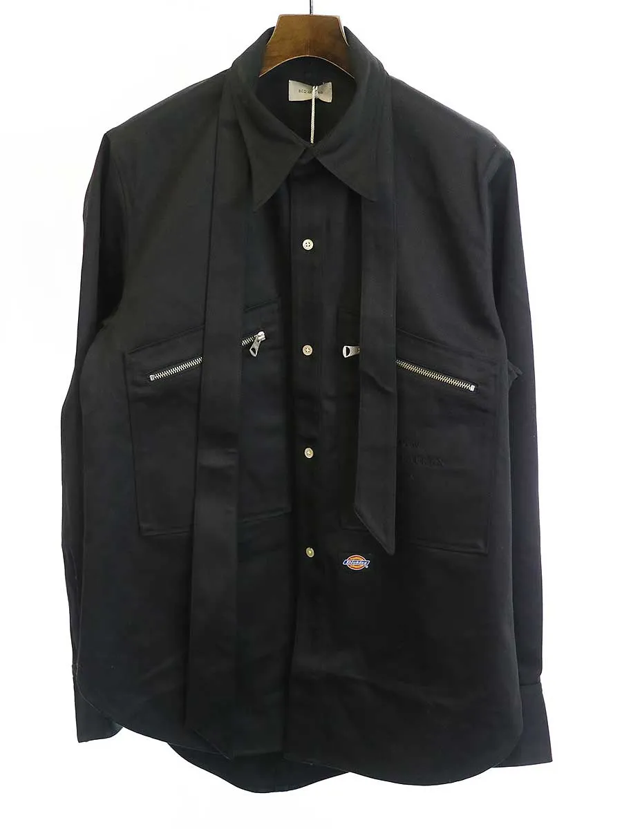 BED J.W. FORD ベッドフォード × ディッキーズ 20AW Dickies Shirt/ループタイデザインジップアップシャツジャケット br>