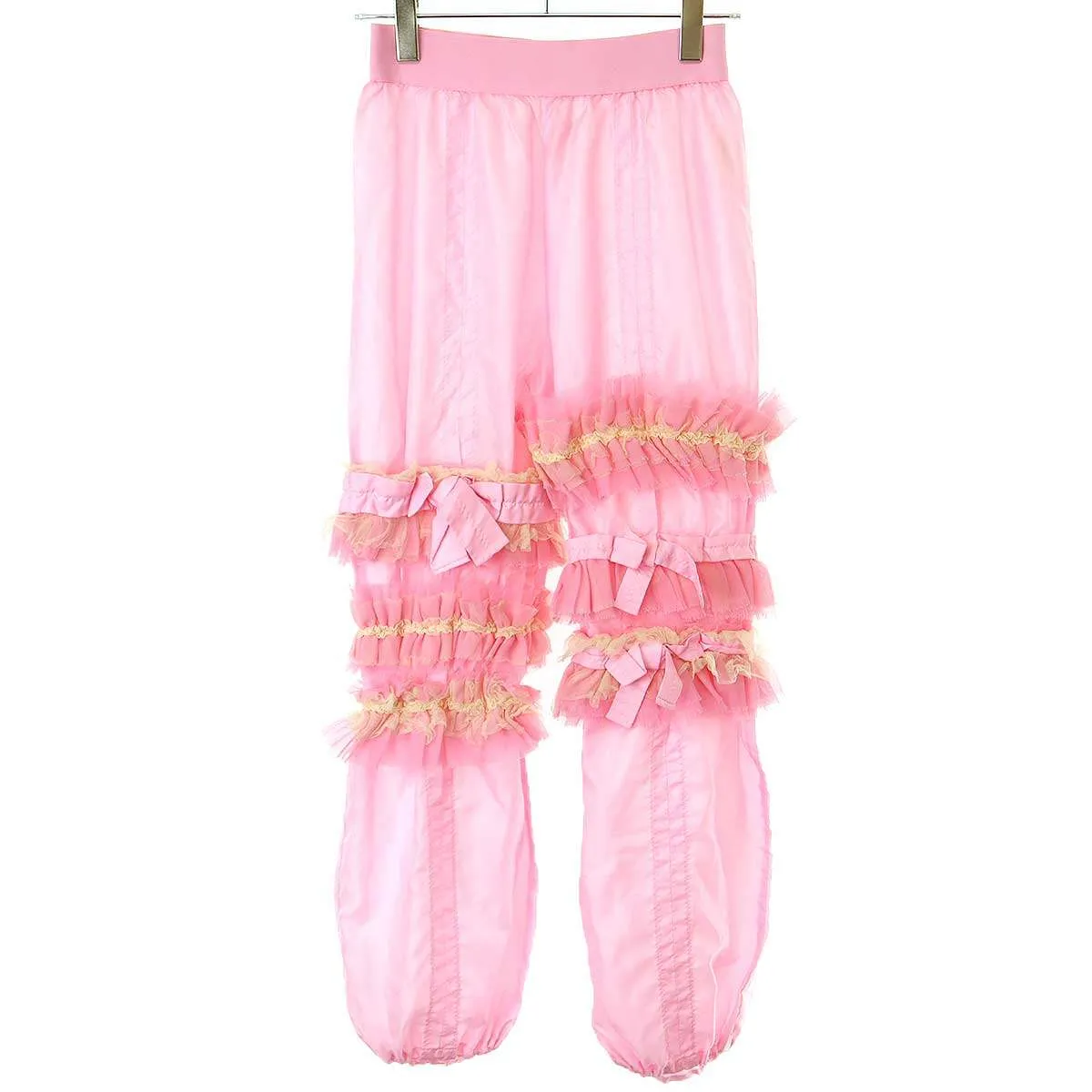 COMME des GARCONS コムデギャルソン 2005SS 製品染め ティアードフリルポリエステルパンツ