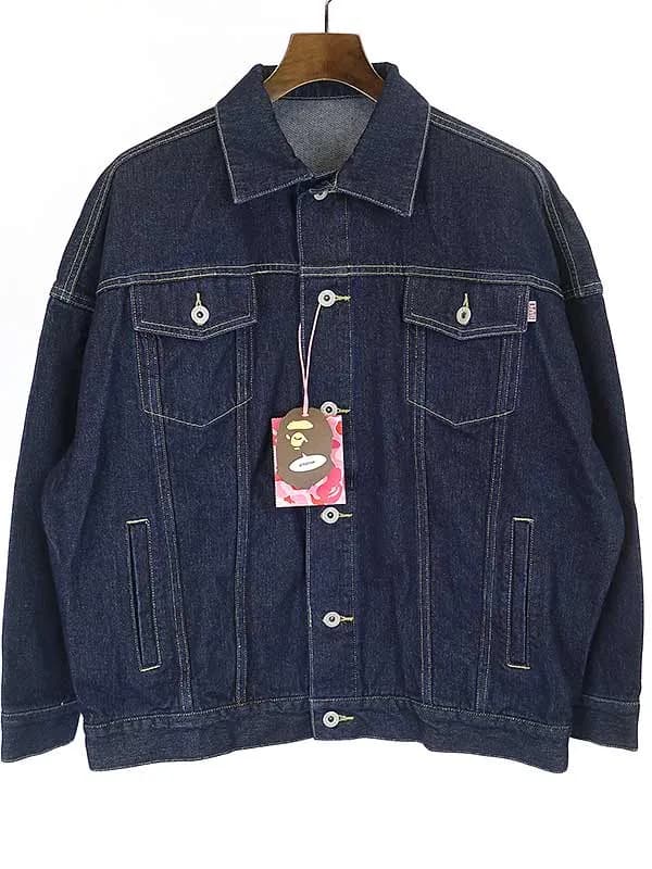 A BATHING APE ア ベイシング エイプ バックロゴ刺繍デニムジャケット