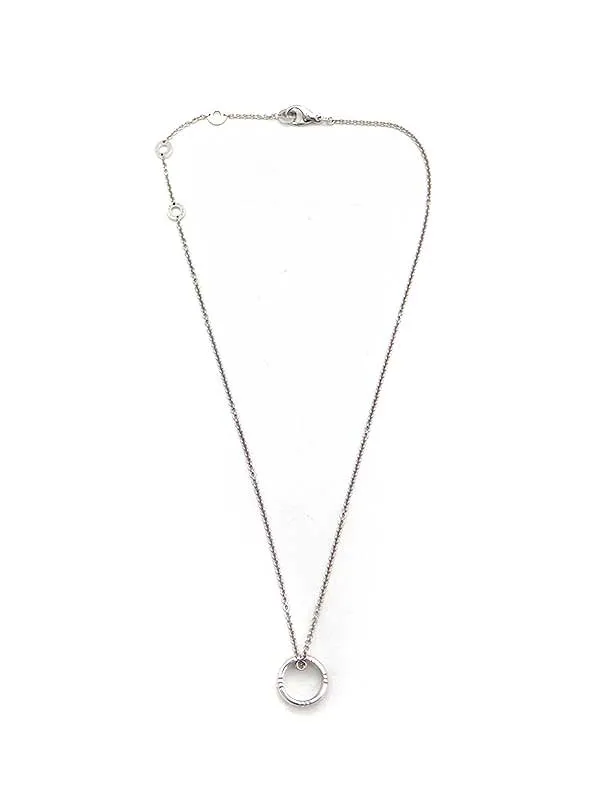 BVLGARI ブルガリ K18WG パレンテシ オープンチャーム ホワイトゴールドネックレス