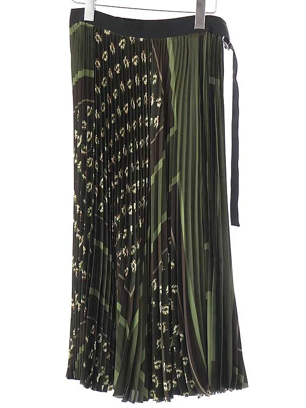 sacai サカイ 21AW フローラルプリーツスカート