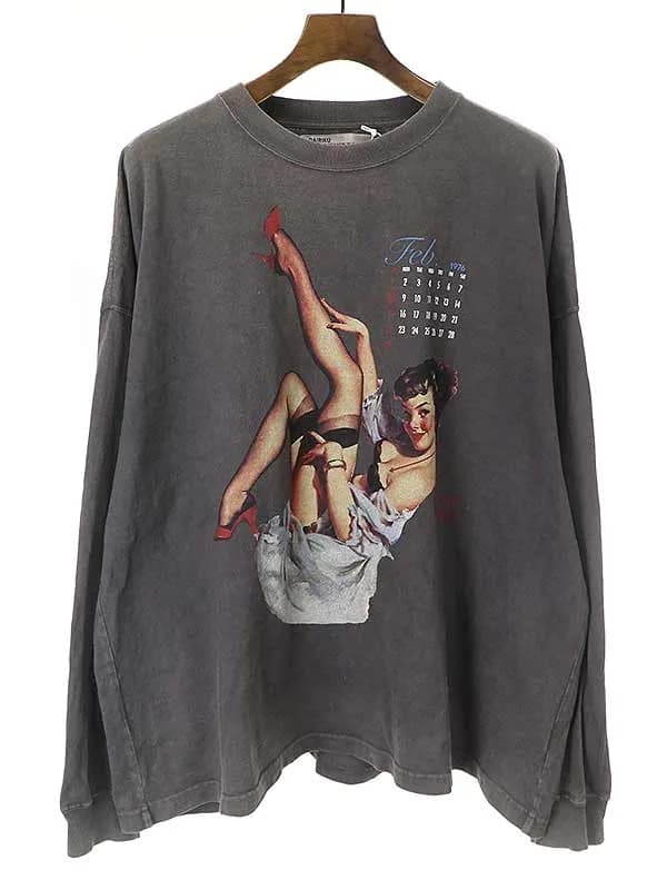 DAIRIKU ダイリク 20AW Pinup Girl Long Sleeve Tee ロングスリーブカットソー